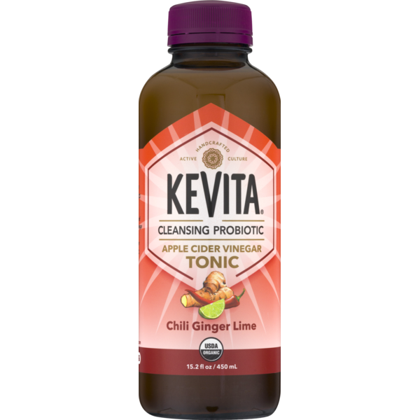 KeVita Cleansing Probiotic Apple Cider Vinegar Tonic Chili Ginger Lime