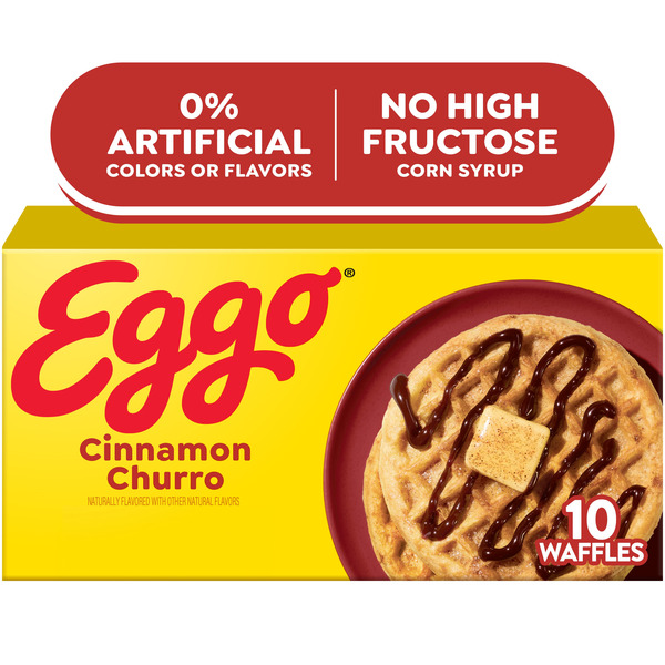 Eggo Cinnamon Churro Waffles, Frozen Breakfast, 10 Count
