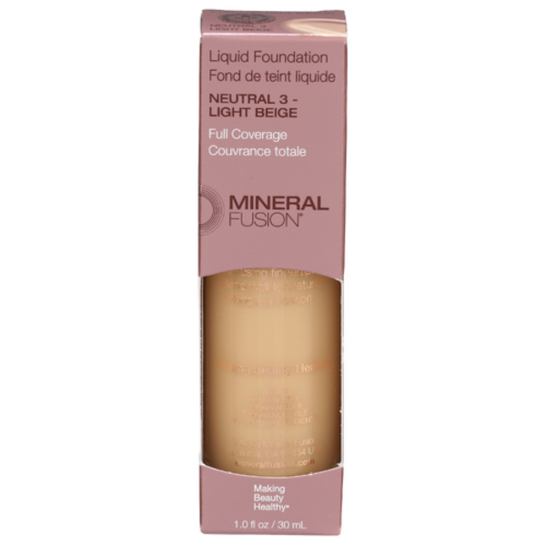 Mineral Fusion Neutral 3 Light Beige Full Coverage Liquid