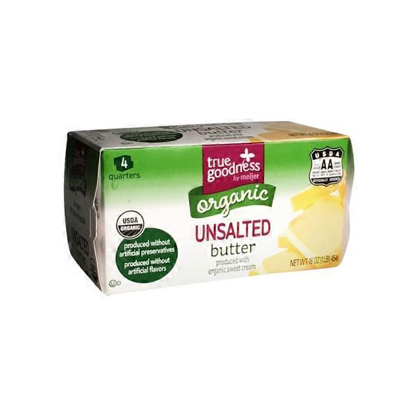 Meijer True Goodness Organic Unsalted Butter (1 lb) Instacart