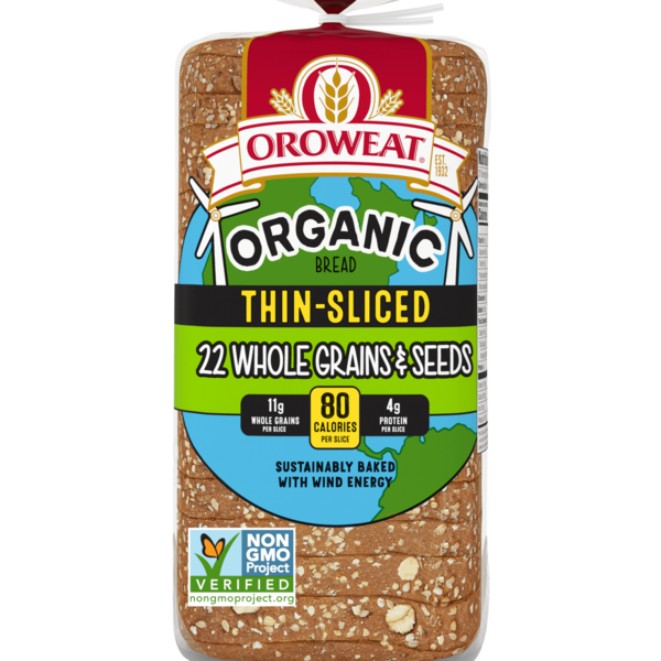 Oroweat 22 Whole Grains & Seeds, Bread, Multigrain Bread, 20 oz