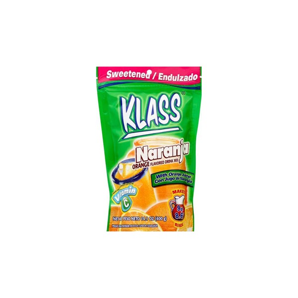 Klass Drink Mix, Sweetened, Orange Flavored