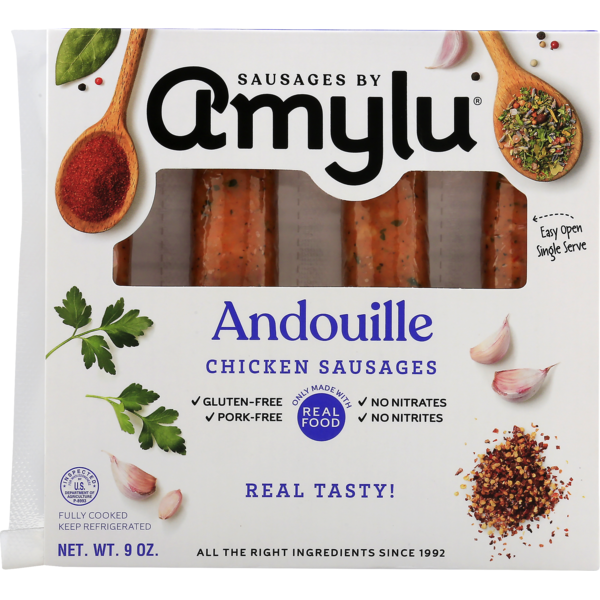 Amylu Spicy Andouille Chicken Sausages (9 oz) Instacart