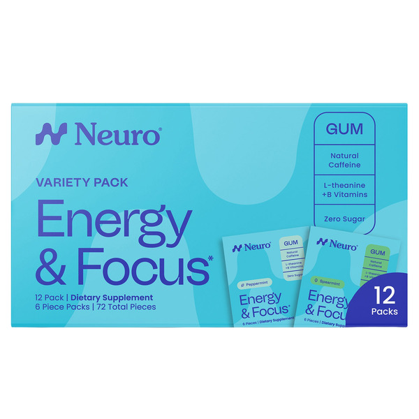 NeuroGum NEURO ENERGY + FOCUS GUM MINT VARIETY 12CT T160H3