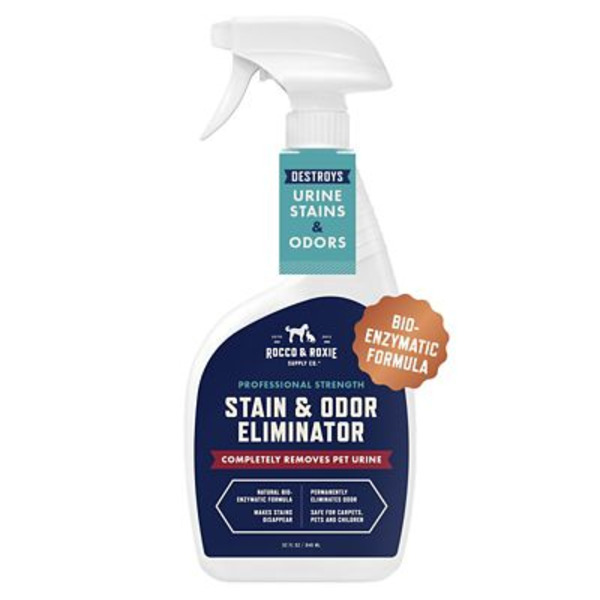 Rocco & Roxie Supply Co Enzymatic Cleaner for Pet Urine Stain and Odor Eliminator, 32 fl. oz. Spray