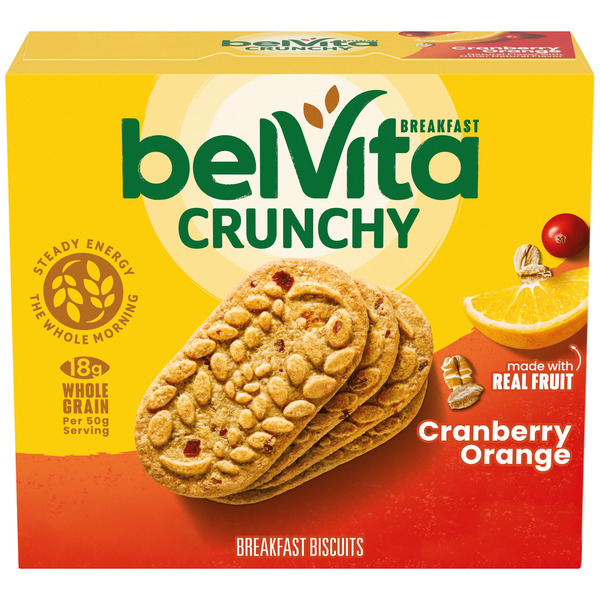 BELVITA Breakfast Bars Biscuits, Cranberry Orange 8.8 oz
