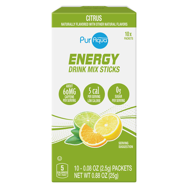 PurAqua Citrus Energy Drink Mix Stick