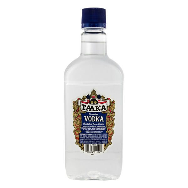 Taaka Vodka 750ml Plastic Bottle Traveler 80 Proof Same-Day