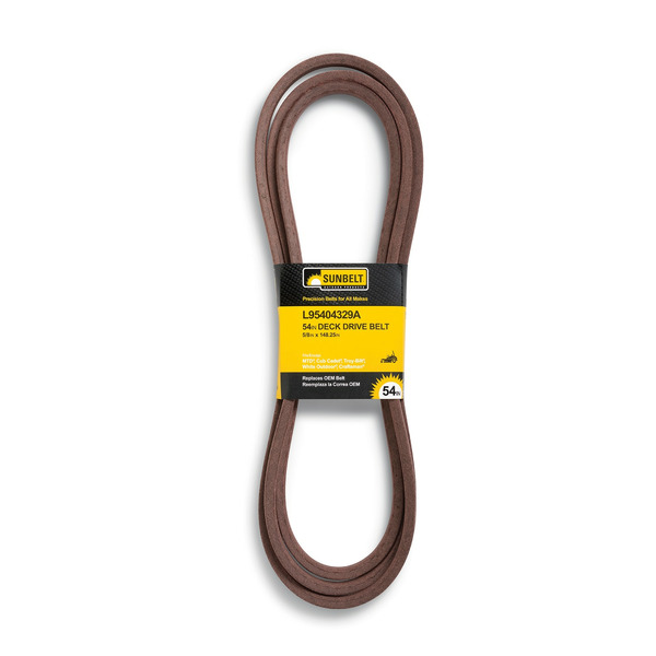 Sunbelt 5/8-in x 148.25-in Deck/Drive Belt, for 54-in Zero-turn mowers Replaces OEM Part Number 75404329, 95404329, 75404329A, 95404329A,