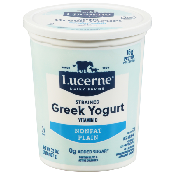 Lucerne Strained Greek Nonfat Plain Yogurt
