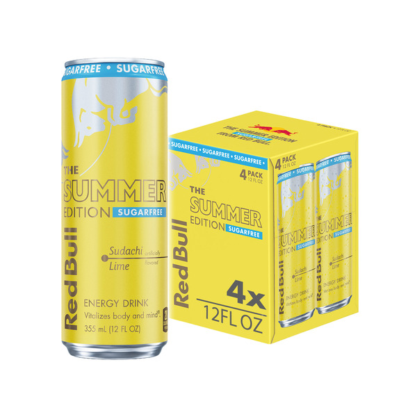 Red Bull Summer Edition Sugarfree Sudachi Lime Multipack Energy Drink Cans