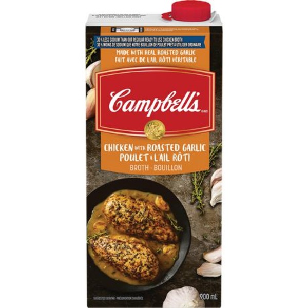 Campbell's Low Salt Roasted Garlic Chicken Broth