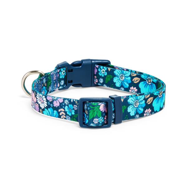Youly Floral Dog Collar, Large - Blue
