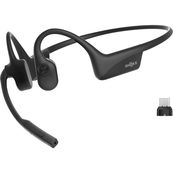 Shokz OpenComm2 UC Bone Conduction Stereo Bluetooth Headset 2025 Upgrade, USB-C - Black
