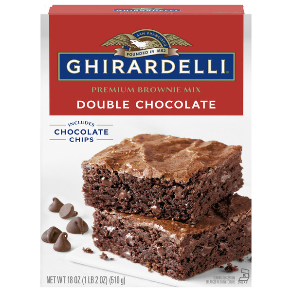 GHIRARDELLI Double Chocolate Premium Brownie Mix, Includes