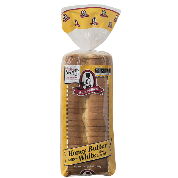 Aunt Millie's Bread, White, Honey Butter, Family-Style (22 oz) - Instacart