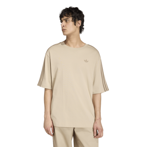 adidas Men's Adicolor 3-Stripes Oversized Tee, M - Khaki Three & Khaki Six