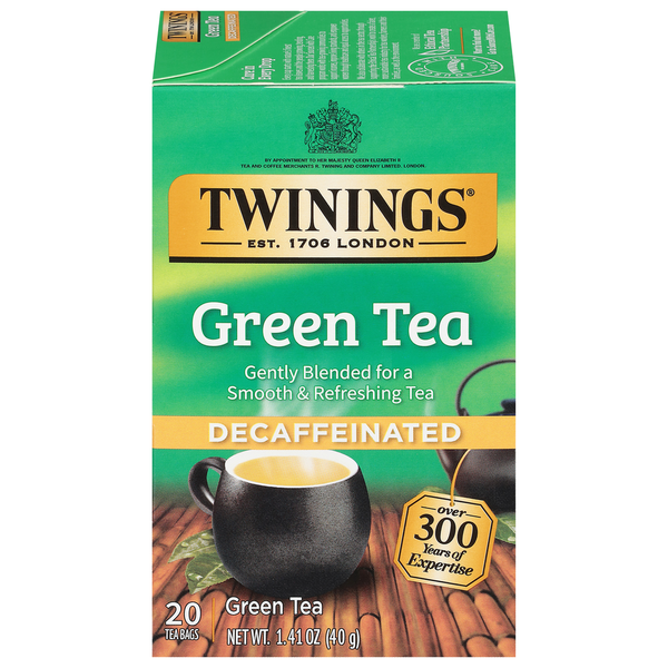 Twinings Green Tea, Decaffeinated, Tea Bags Same-Day Delivery or