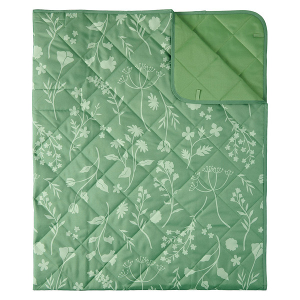 KIRKTON HOUSE Green Botanical Quilted Outdoor Blanket Same-Day