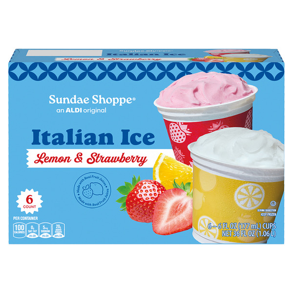 Sundae Shoppe Lemon and Strawberry Italian Ice
