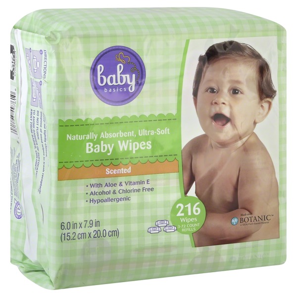 cub fragrance free baby wipes