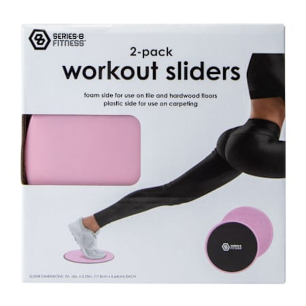 Series 8 Fitness Workout Sliders - Pink