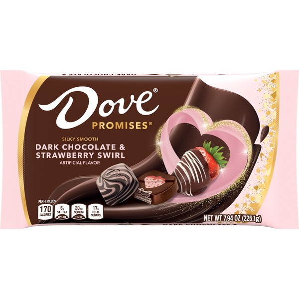 Dove PROMISES Dark Chocolate & Strawberry Swirl Valentine's Day