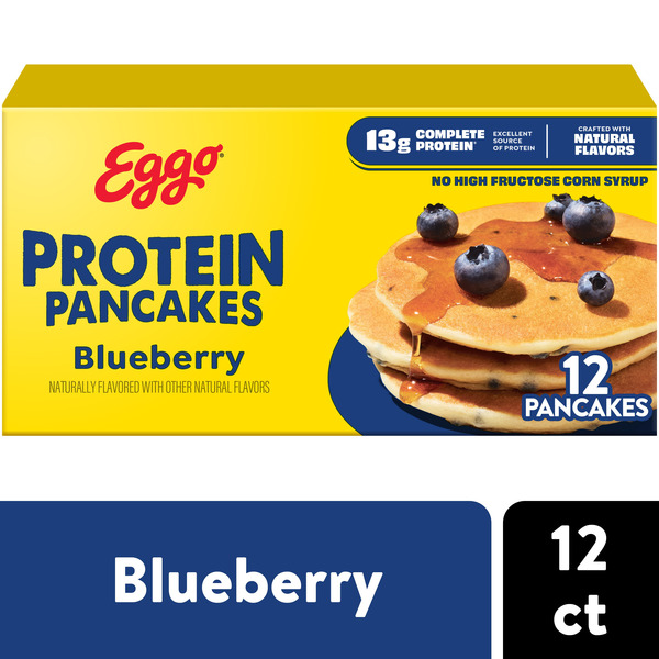 Eggo Protein Blueberry Pancakes, Frozen Breakfast, 12 Count