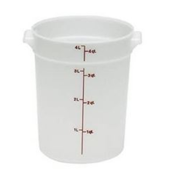 Cambro - RFS4148 Round White Food Storage Container, 4 Qt