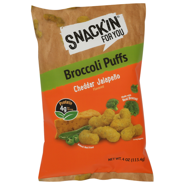 Snackin For You Broccoli Puffs Cheddar Jalapeno Same-Day Delivery