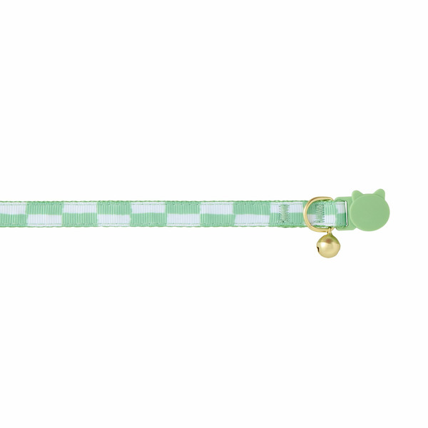 Whisker City Checkered Cat Collar - Green