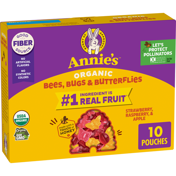 Annie's Organic Bees Bugs and Butterflies Fruit Flavored Snacks