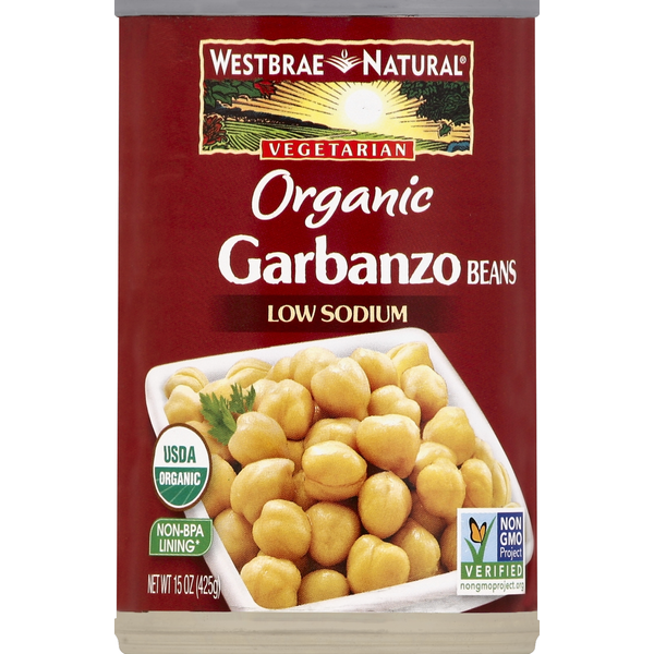 Westbrae Natural Garbanzo Beans, Low Sodium, Organic