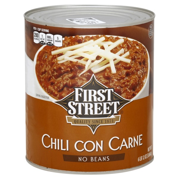 First Street Chili Con Carne, No Beans (108 oz) from Smart & Final Instacart