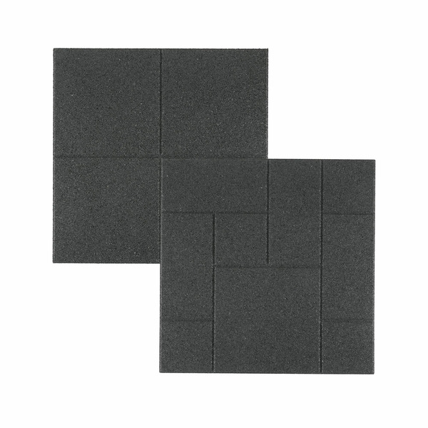 Ground Smart 24-in L x 24-in W x 0.625-in H Square Gray Rubber Paver
