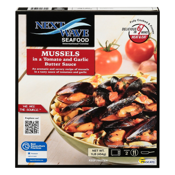Next Wave Seafood Mussels in Tomato and Garlic Butter Sauce