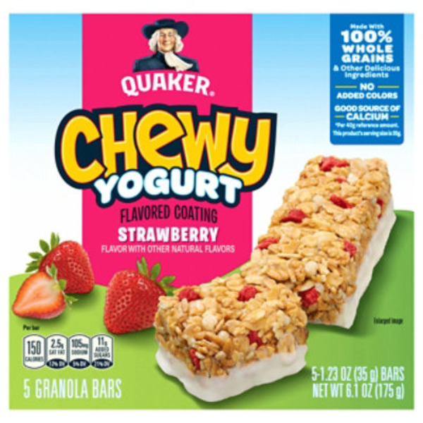 Quaker Chewy Yogurt Granola Bars, Strawberry - Pack