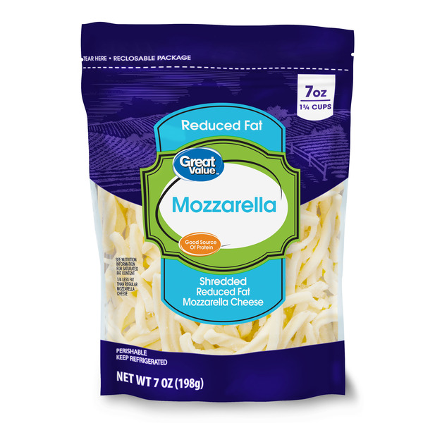 Great Value Mozzarella Shredded Reduced Fat Cheese
