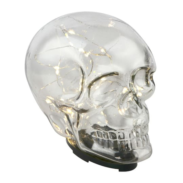 Ashland Lighted Glass Skull