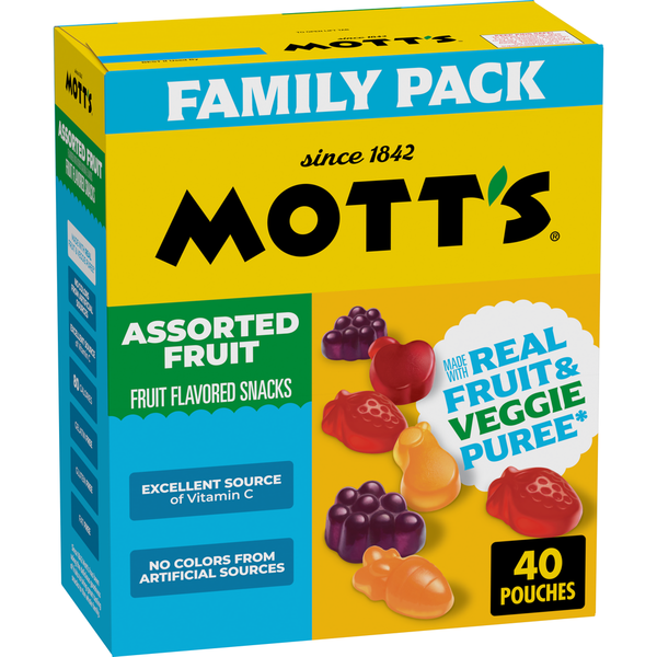 Mott’s Gluten Free Assorted Fruit Flavored Snacks Family Pack