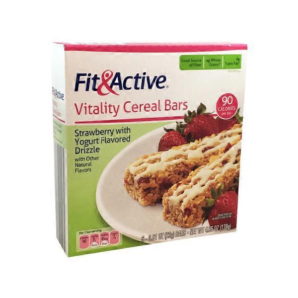 Fit & Active Strawberry Vitality Snack Bars with Yogurt Flavored