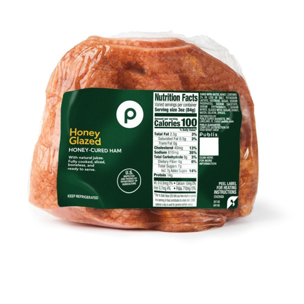Publix Premium Fully Cooked Smoked Honey Glazed Spiral Sliced Hal