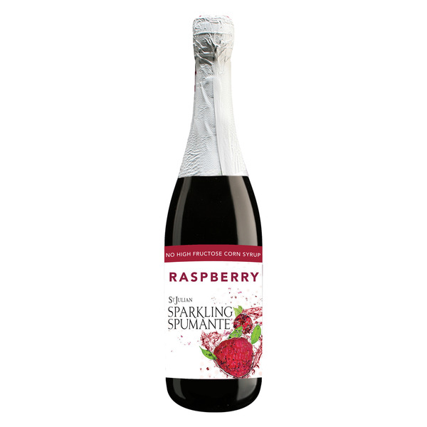 St. Julian Sparkling Raspberry Juice, Non-Alcoholic Same-Day