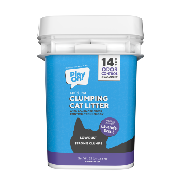Play On Lavender Scent Clay Clumping Cat Litter in Pail