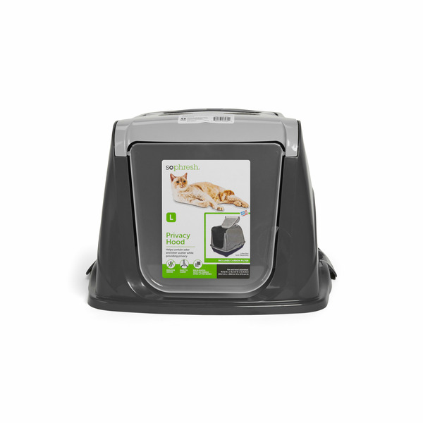 So Phresh Large Grey Flip Top Cat Litter Box Hood