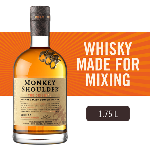 Monkey Shoulder Scotch Whisky, Blended Malt, The Original, Batch