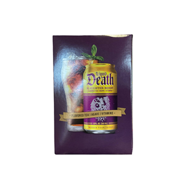 Liquid Death Iced Black Tea, Slaughter Berry