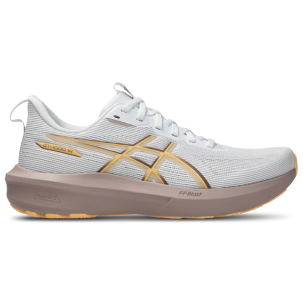 Asics Women's GT-1000 14 Running Shoes, Size 7.5 - White/Rubble Red/Pink