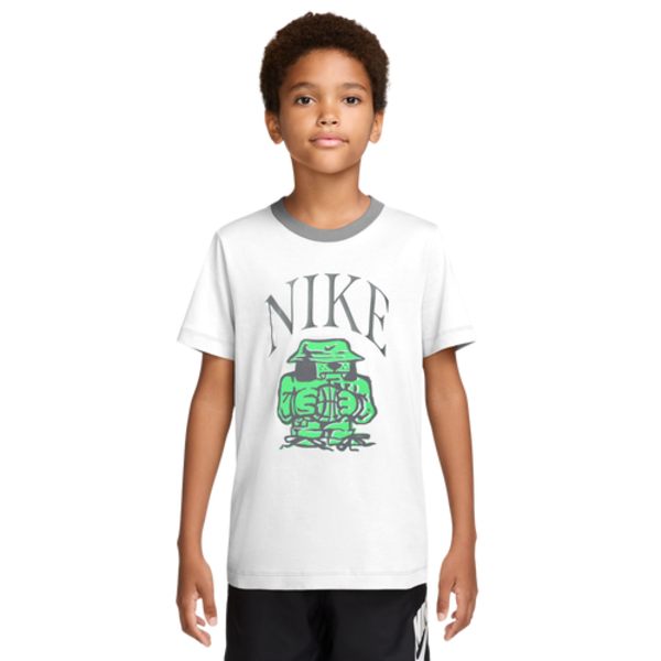 Nike Boys' Dog Music Graphic T-Shirt, L - White/Green