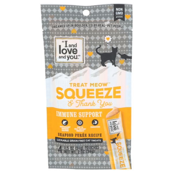 I And Love And You Seafood Immune Support Lickable Cat Treats 4 Pack